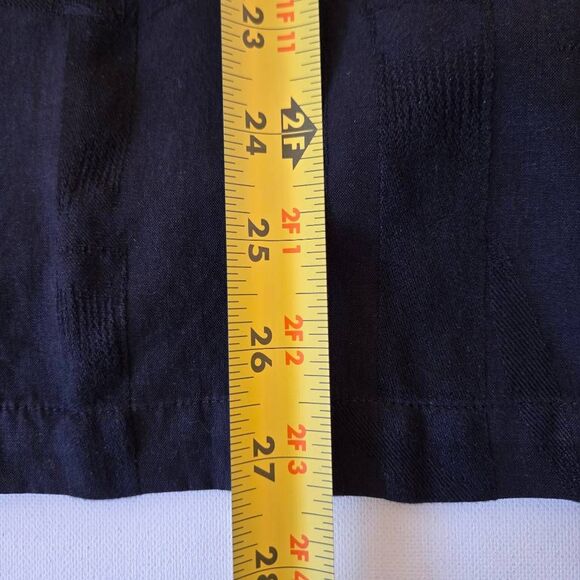 Caribbean Mens Palm Tropical Jacquard Silk Blend Button-up Shirt Black Large - Picture 10 of 13